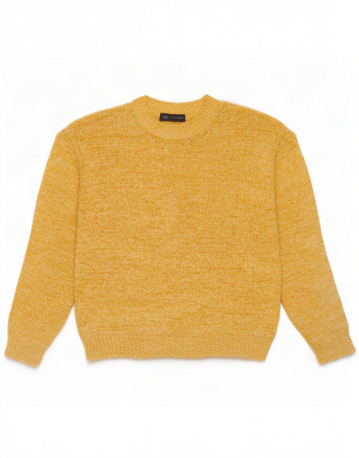 Marks & Spencer Pull à col rond pour femme UK 14 Jaune moyen