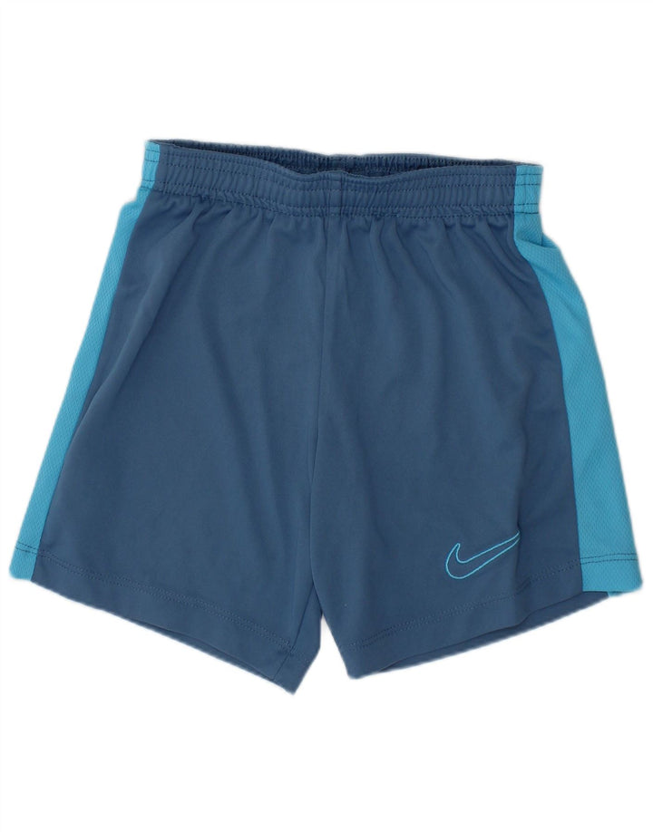 Nike Short de sport pour garçon 7-8 ans XS Bleu Colorblock Polyester