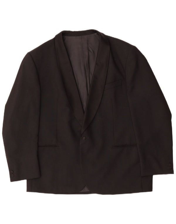 Wilvorst Veste blazer à 1 bouton pour homme UK 42 XL Laine noire