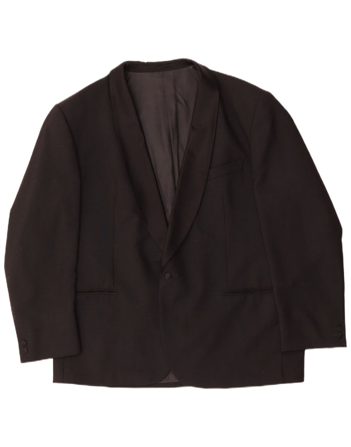 Wilvorst Veste blazer à 1 bouton pour homme UK 42 XL Laine noire
