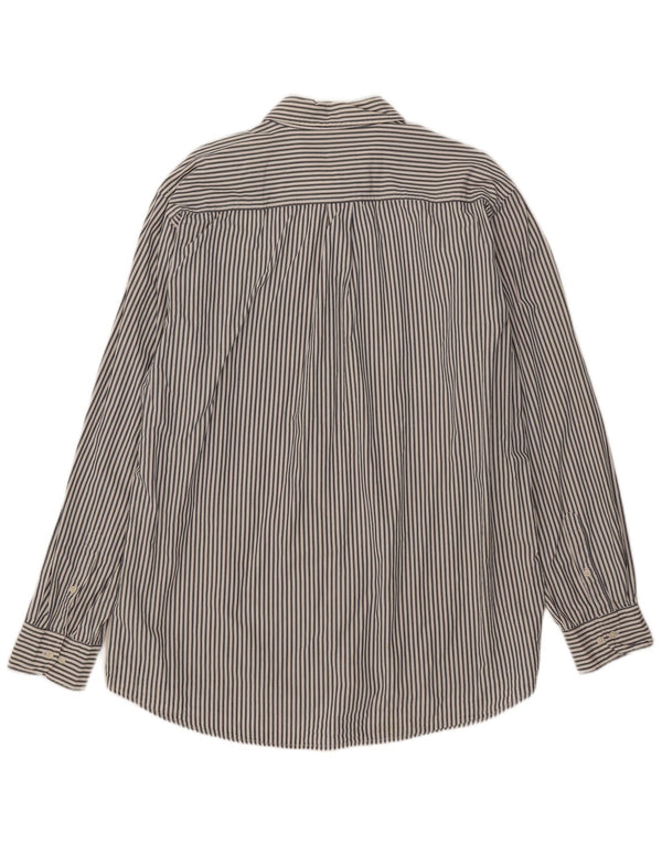 Kappa Chemise Homme 3XL Coton à fines rayures blanches