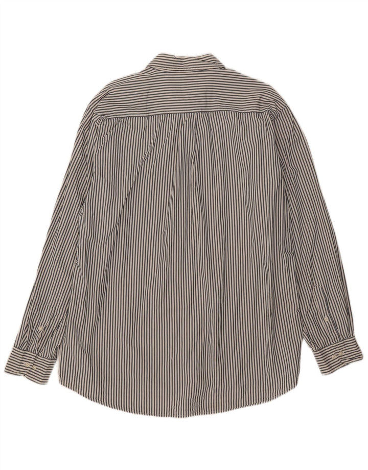 Kappa Chemise Homme 3XL Coton à fines rayures blanches