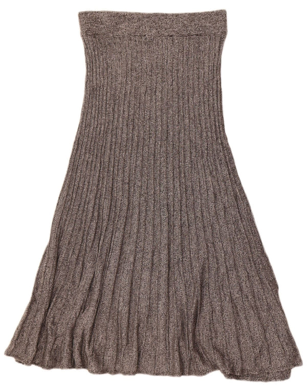 Marks & Spencer Jupe trapèze taille haute en tricot pour femme Medium W26 Gris