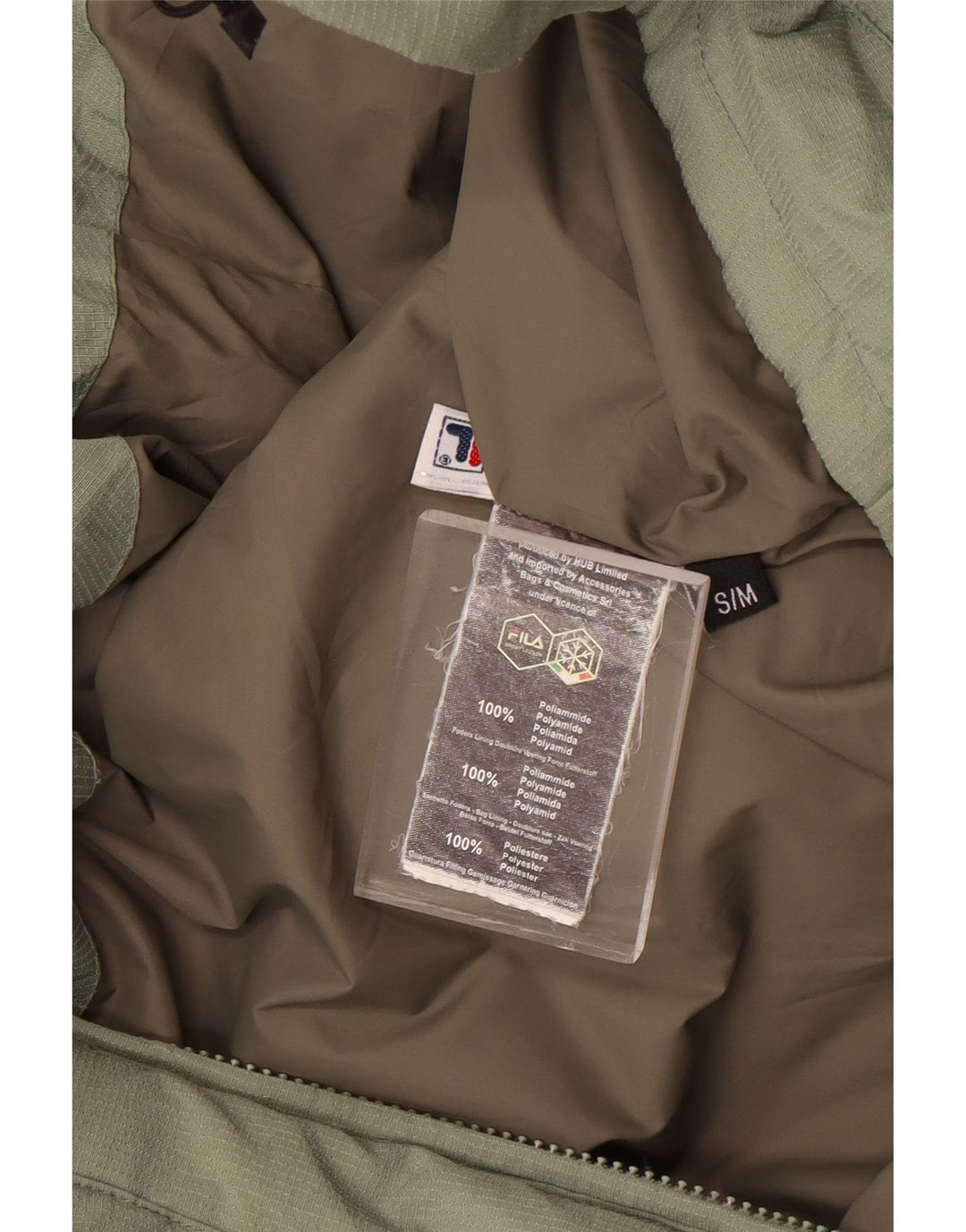 Fila Veste rembourrée à capuche pour homme UK 36 Small Vert Polyester