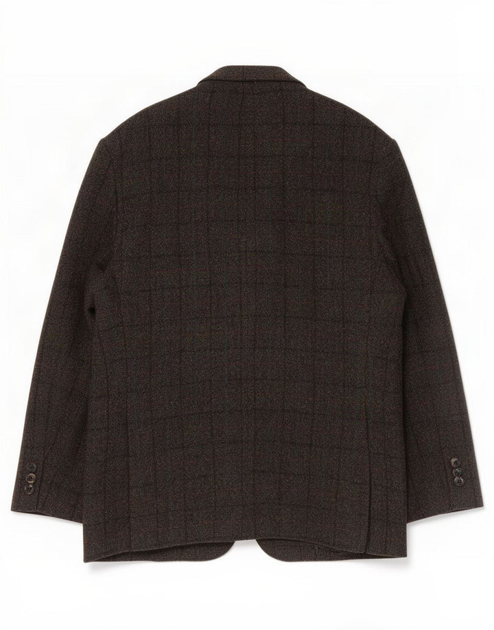 Marks & Spencer Veste blazer Harris Tweed pour homme UK 42 Grand carreaux kaki