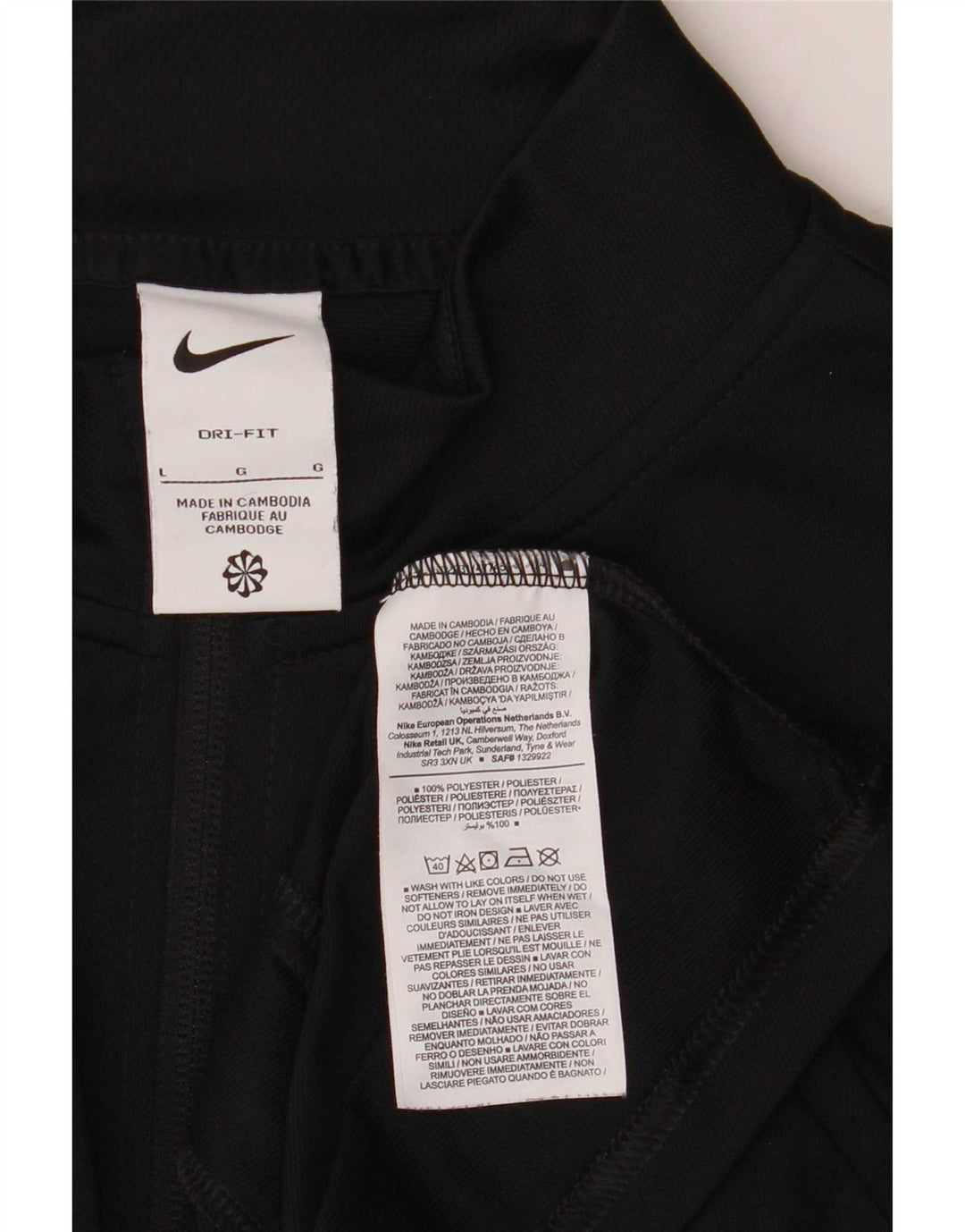 Nike Veste de survêtement pour homme Taille L Noir Polyester