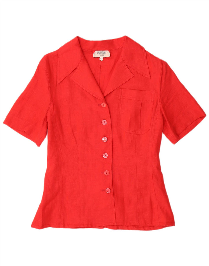 GB.PEDRINI Ensemble jupe 2 pièces pour femme IT 44 Medium W26 Lin rouge
