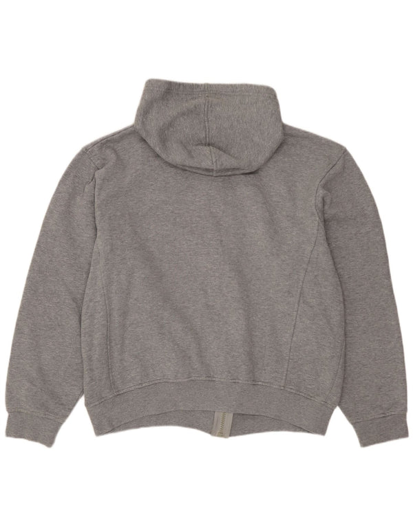 FILA Pull à capuche zippé surdimensionné graphique pour femme UK 20 2XL Gris Coton