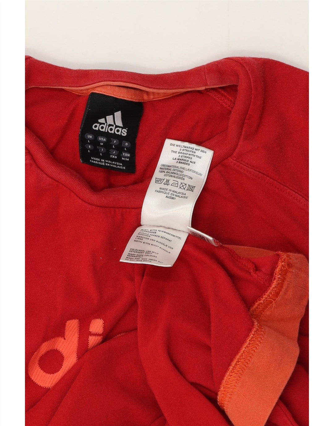 ADIDAS T-shirt graphique pour hommes, grand coton rouge