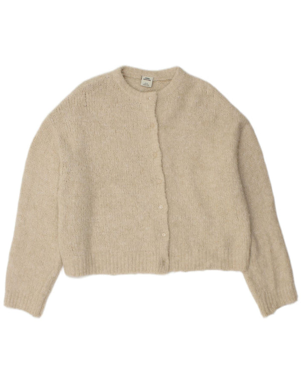 Urban Outfitters Cardigan court surdimensionné pour femme Beige moyen UK 44