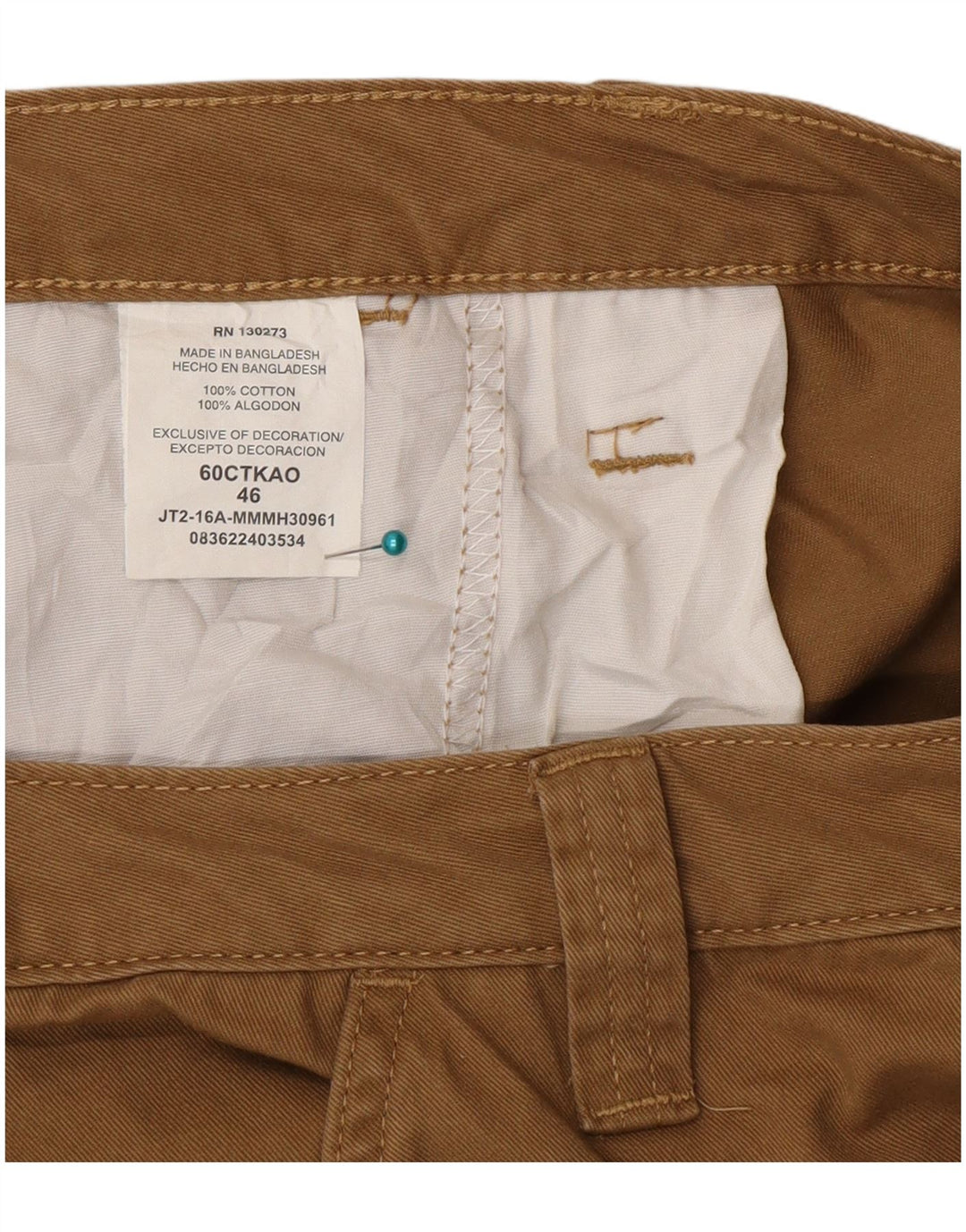 Wrangler Short Cargo Homme W46 3XL Coton Beige