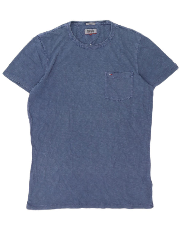Tommy Hilfiger T-Shirt Homme Haut Large Bleu Coton