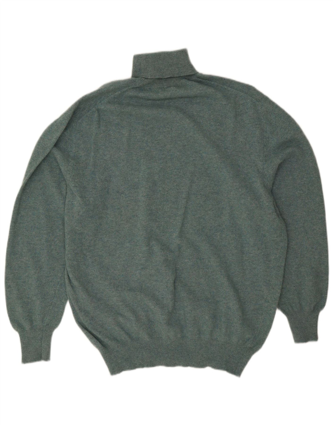 vintage Mens Roll Neck Jumper Pull Grand Vert