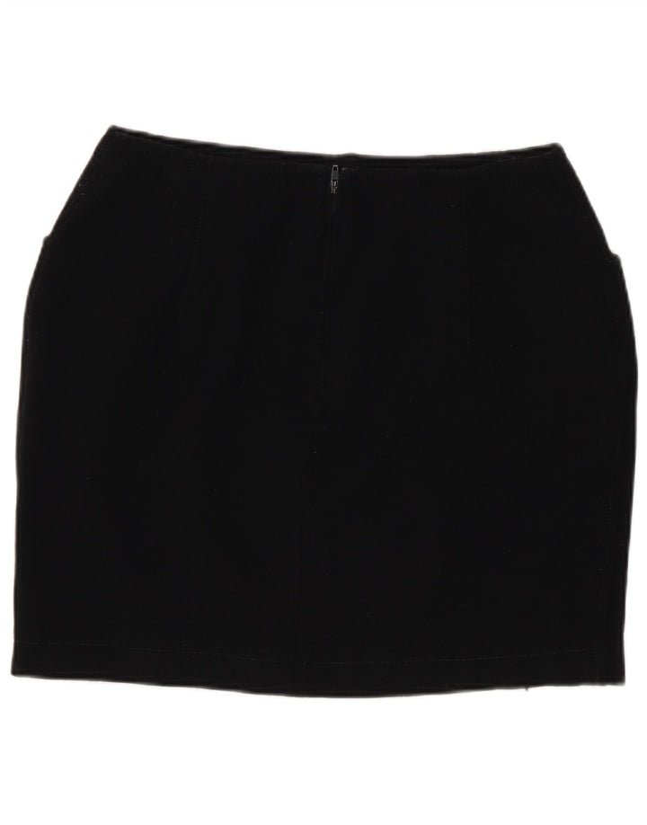 Marella Mini jupe femme UK 10 Small W26 laine noire