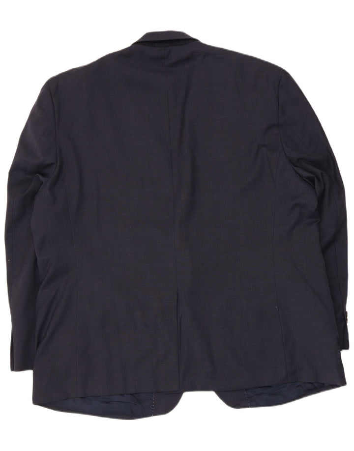 Chaps Veste Blazer 2 Boutons Homme IT 50 Large Bleu Marine Laine