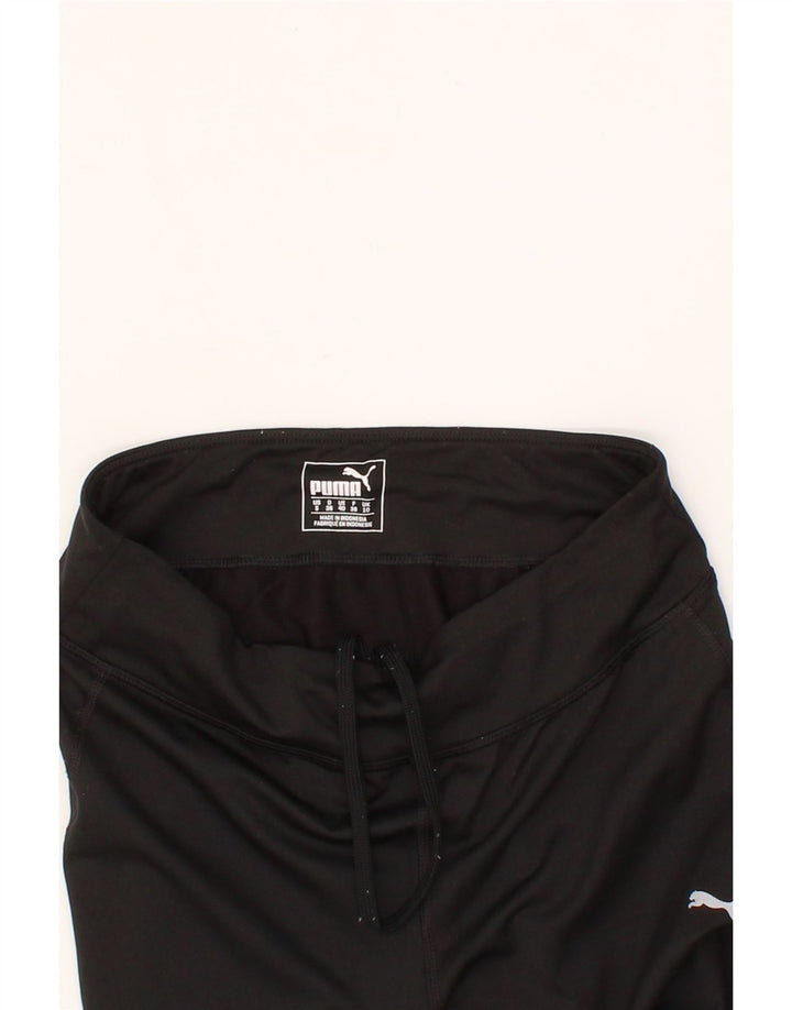 PUMA Womens Leggings UK 10 Small  Black Polyester Vintage Puma and Second-Hand Puma from Messina Hembry 
