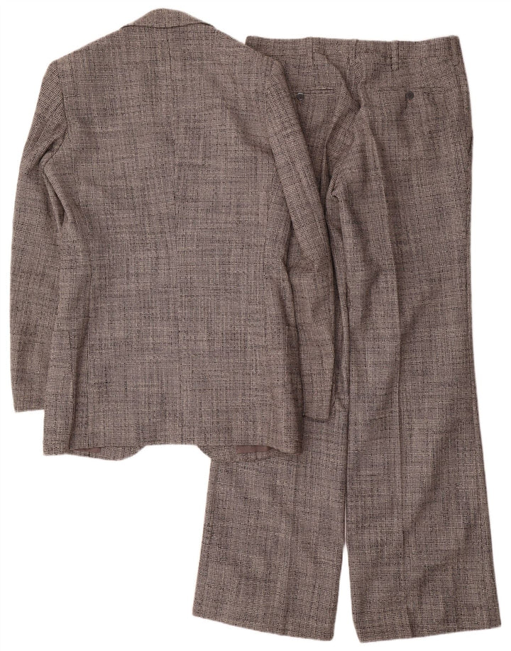 vintage Mens 2 Bouton Pièce Costume UK 38 Moyen W30 L34 Gris Moucheté