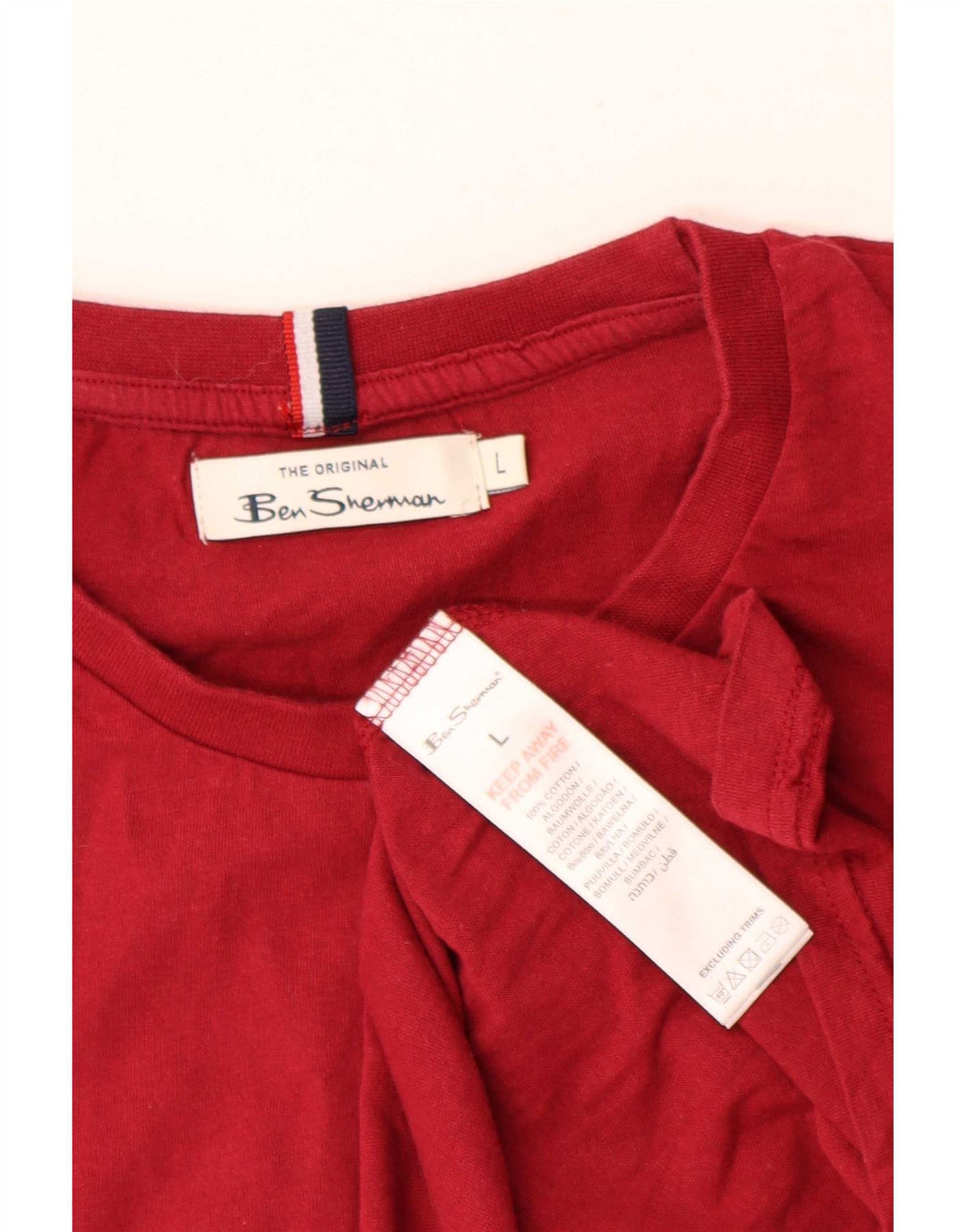 Ben Sherman T-Shirt Homme Haut Grand Coton Rouge