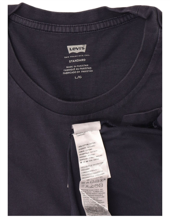 Levi's Haut Standard Manches Longues Homme Bleu Marine Large Coton