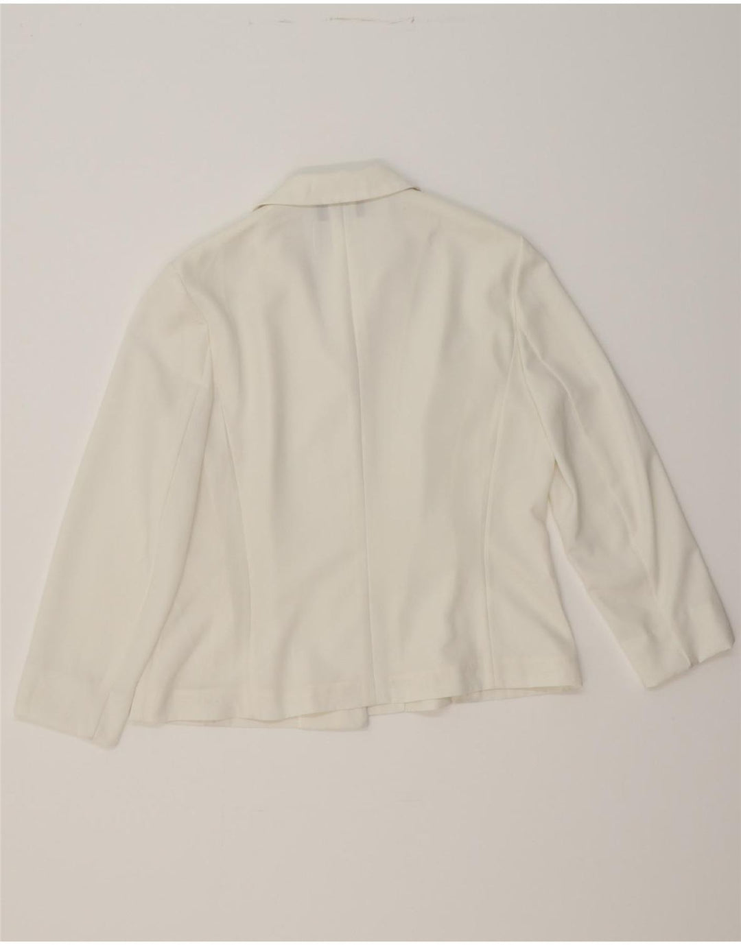 VINTAGE Womens 4 Button Blazer Jacket UK 12 Medium White Vintage Vintage and Second-Hand Vintage from Messina Hembry 