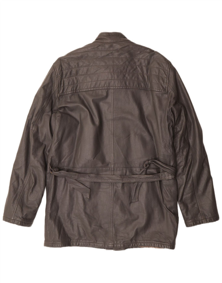 veste en cuir homme vintage IT 50 Grand cuir gris