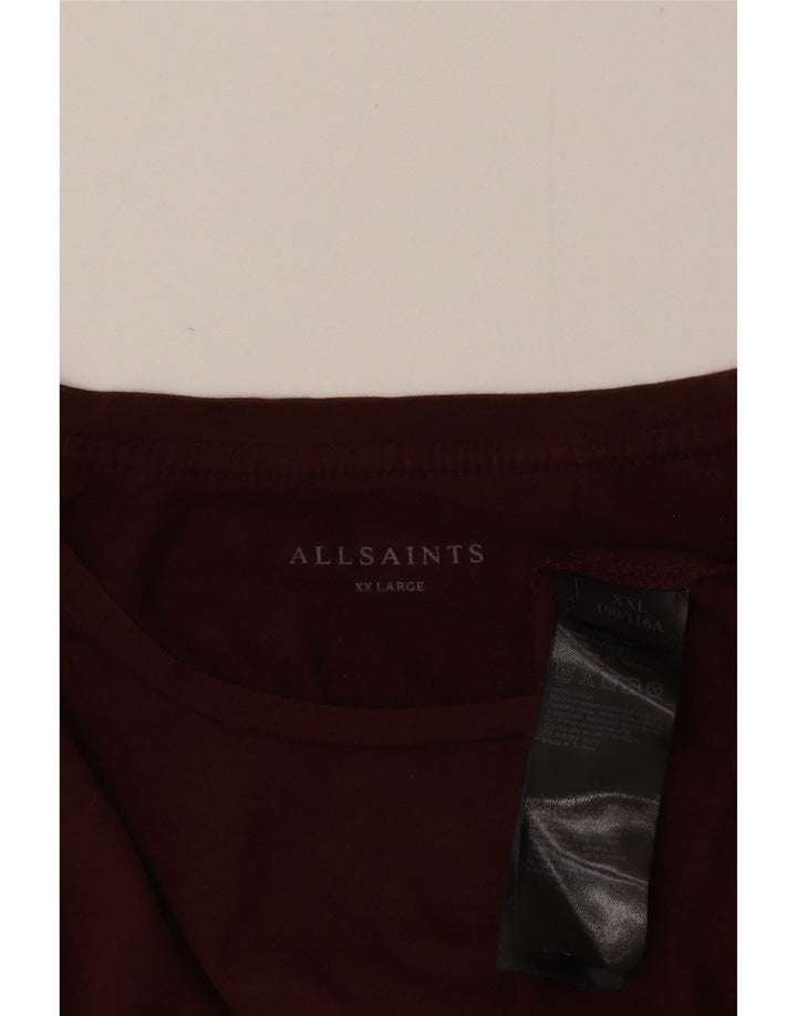 All Saints Haut Homme Manches Longues 2XL Marron Coton