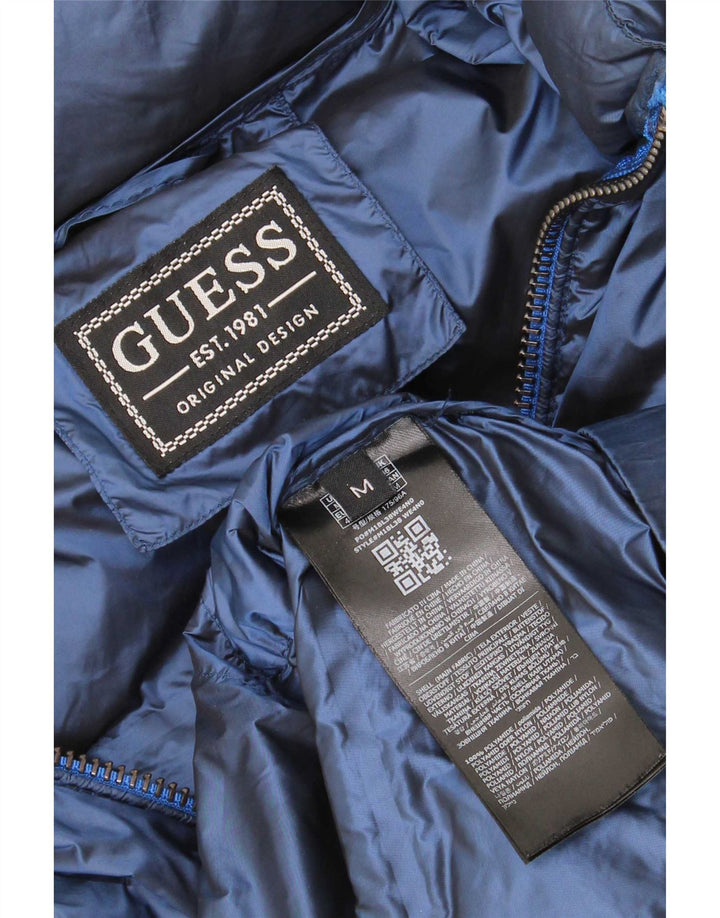 Guess Veste matelassée pour homme UK 38 Bleu marine moyen Polyamide