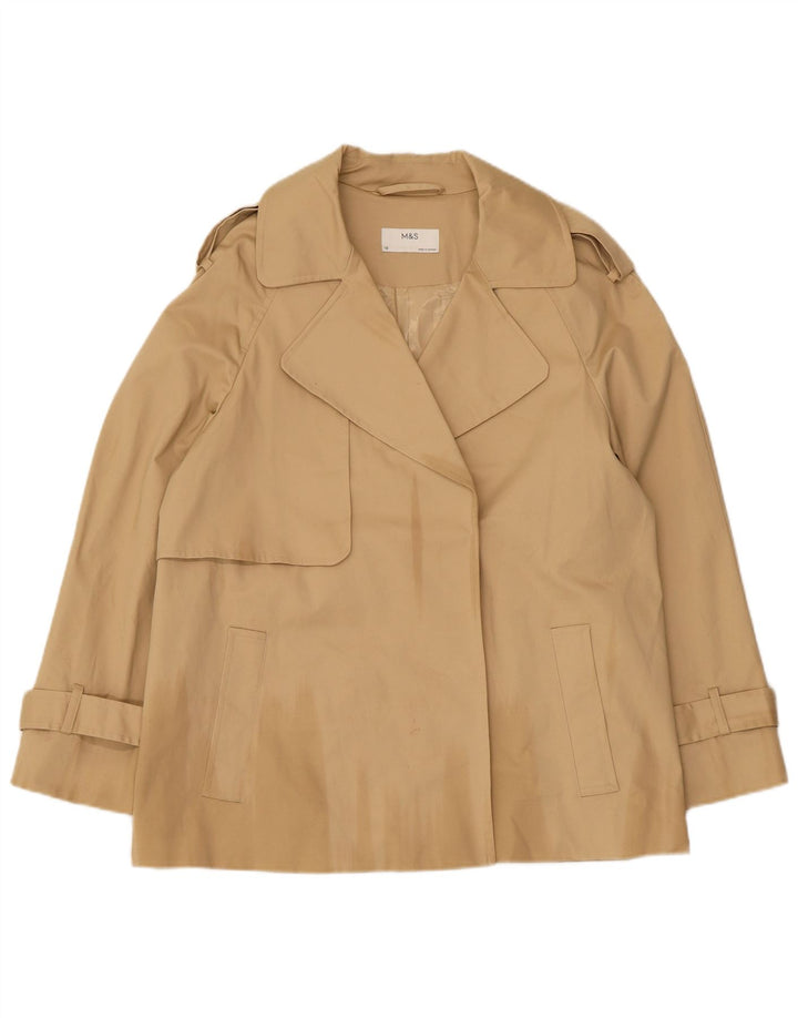 Marks & Spencer Trench-coat pour homme UK 10 Petit coton beige
