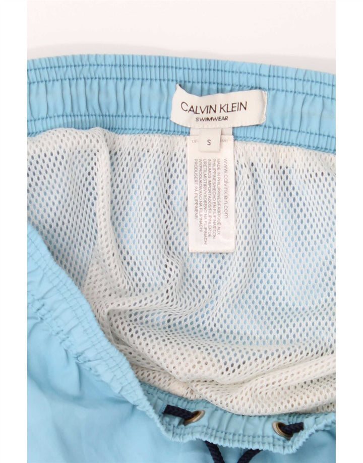 Calvin Klein Short de bain graphique pour homme Petit bleu Polyester color block