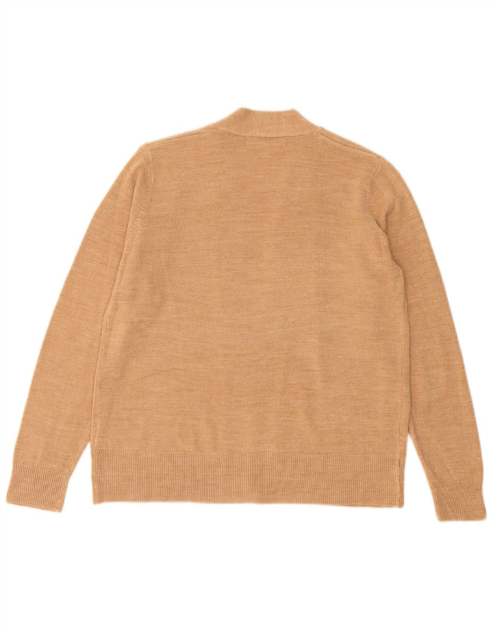 Marks & Spencer Pull cardigan ouvert pour femme UK 14 Acrylique beige moyen