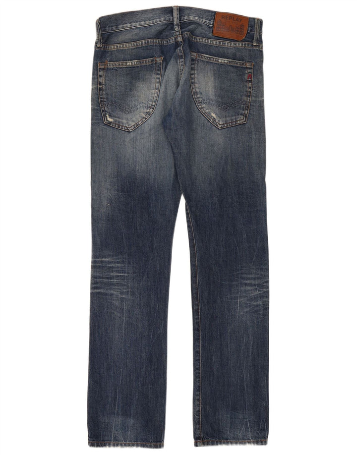 Replay Jean droit homme W31 L32 bleu coton