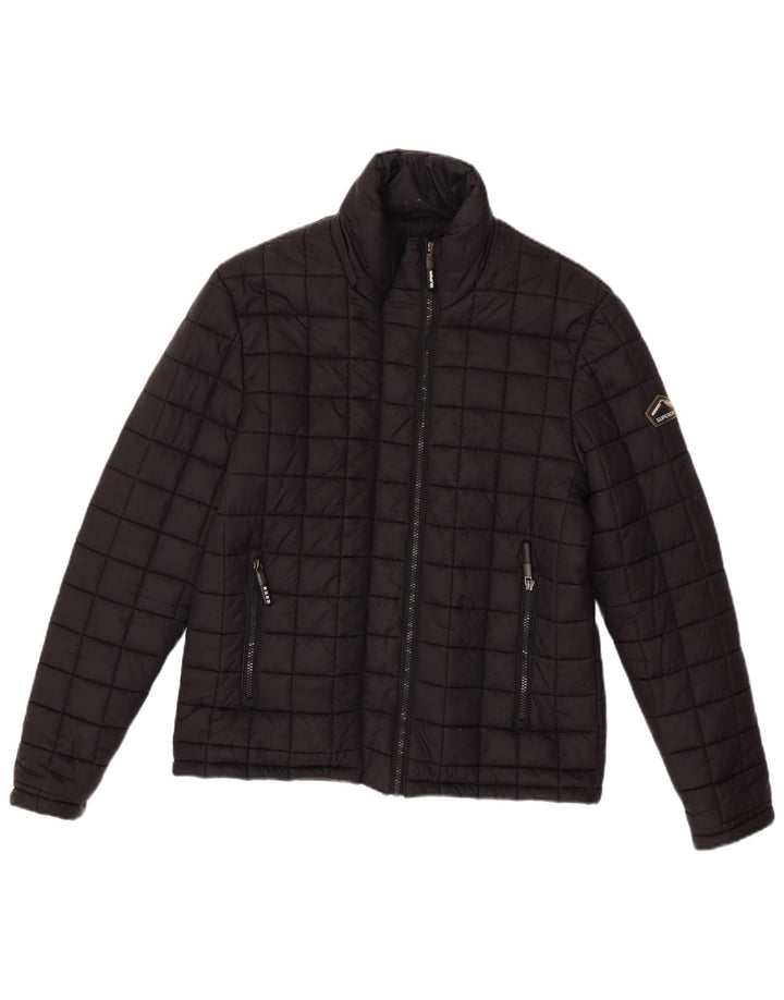 Superdry Veste rembourrée pour homme UK 40 Large Noir Nylon