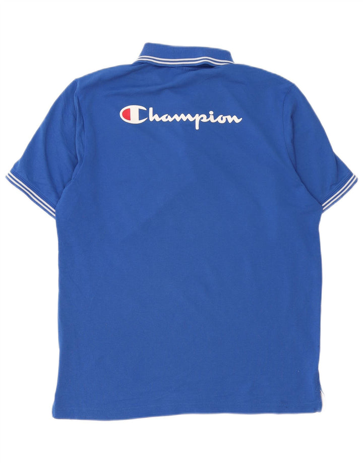 Champion Polo Graphique Homme Grand Bleu
