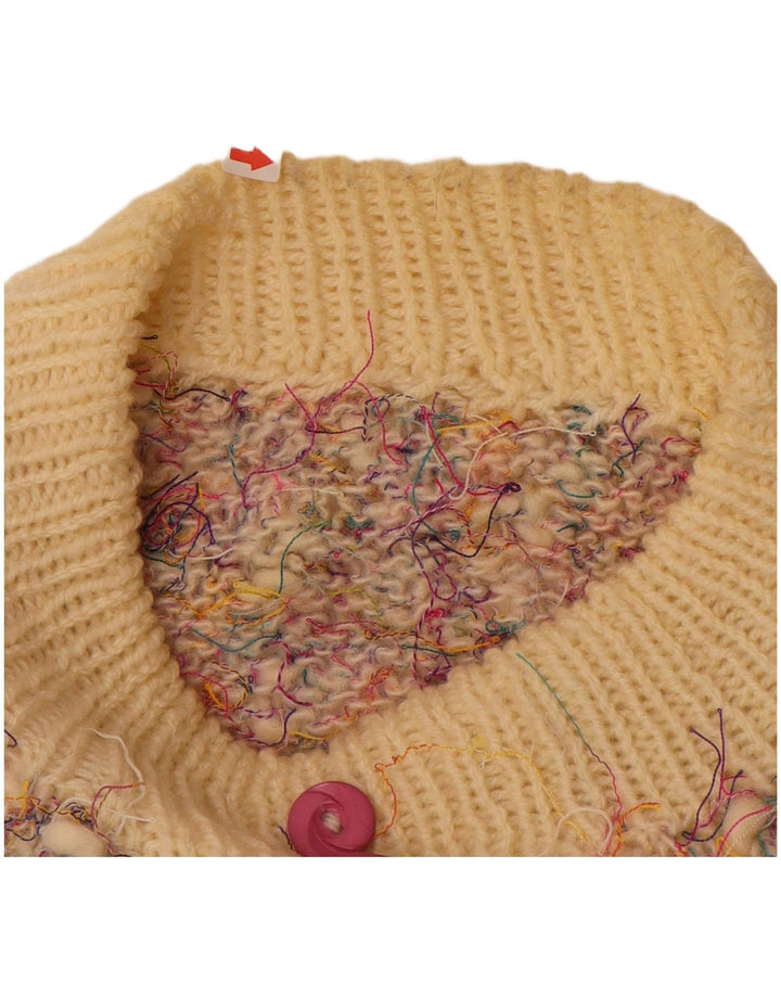 VINTAGE Pull col roulé femme UK 20 2XL multicolore moucheté