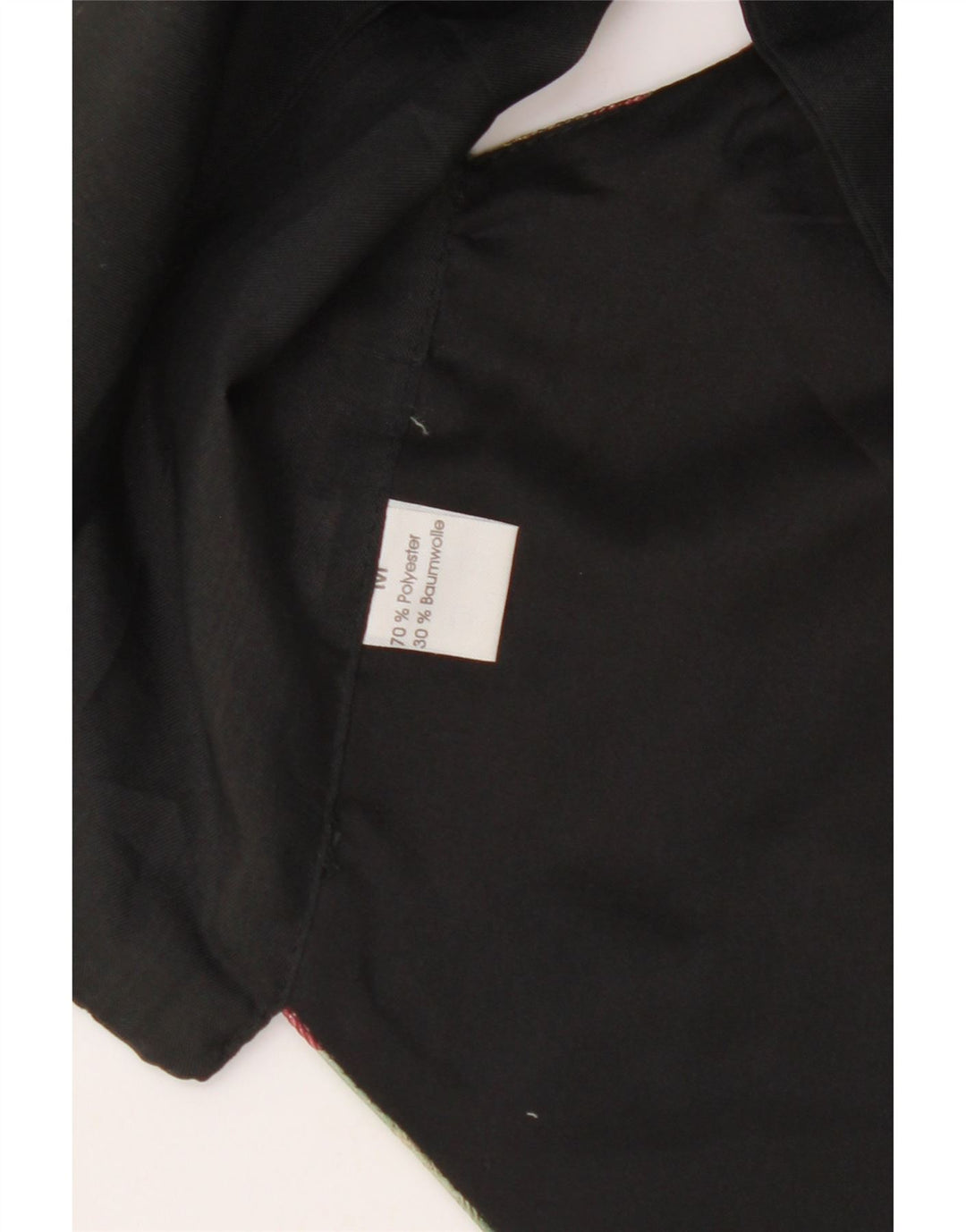 VINTAGE Gilet Femme UK 14 Moyen Noir Floral Polyester