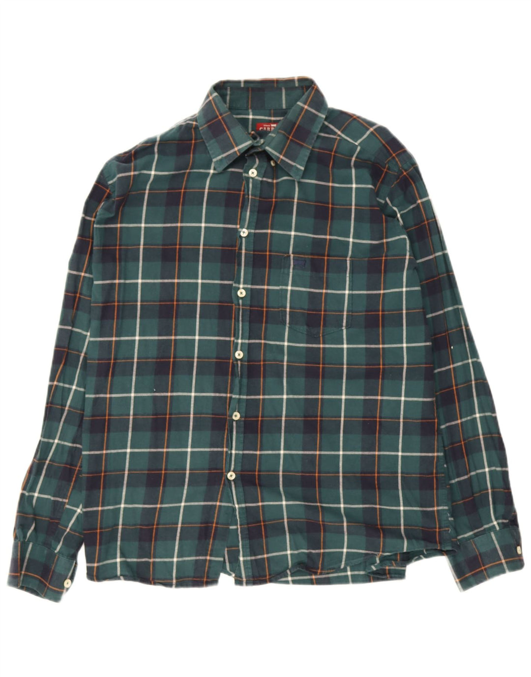 Carrera Chemise Regular Fit en Flanelle XL pour Homme Vert à Carreaux en Coton