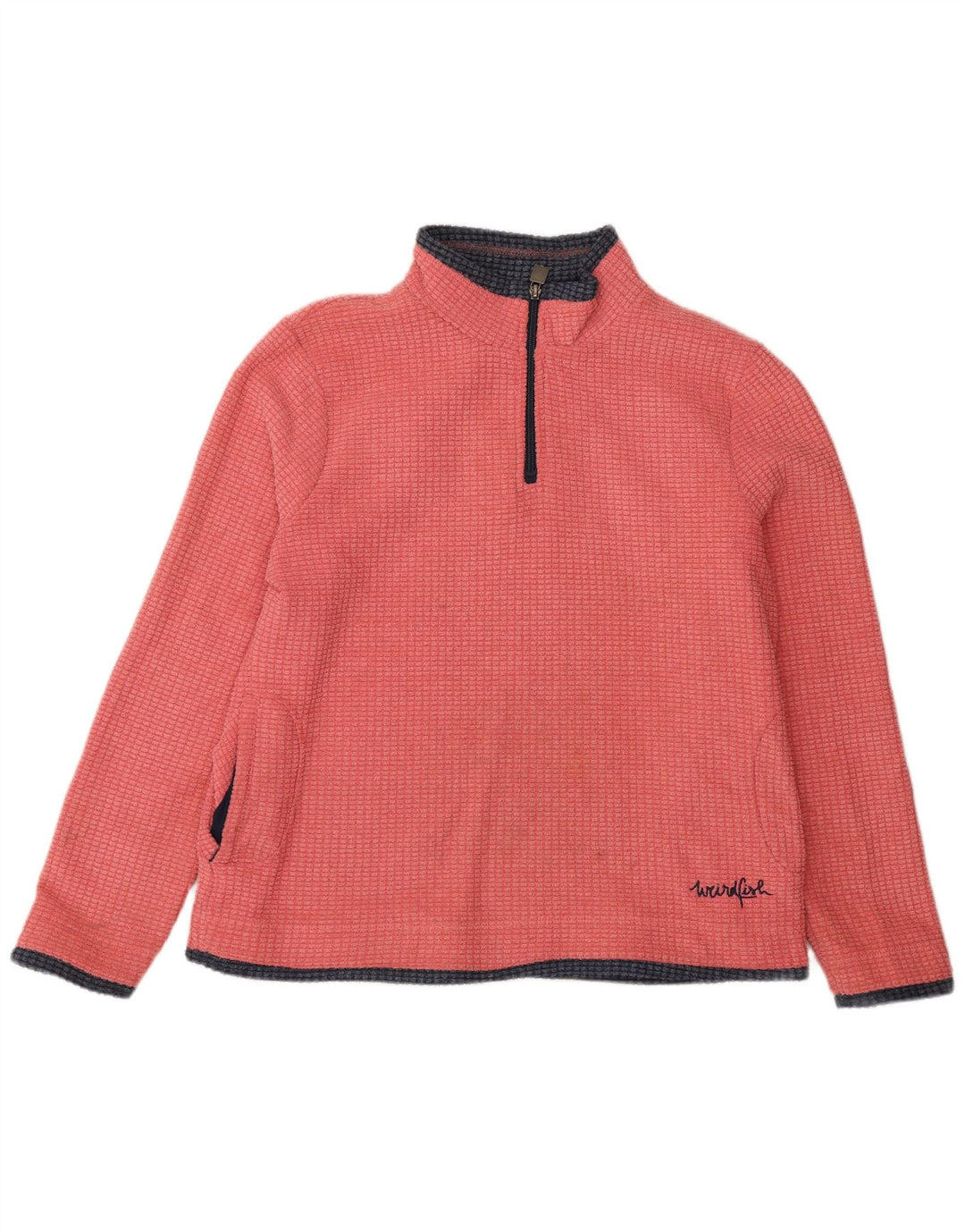 Weird Fish Pull polaire à col zippé pour femme UK 16 Large Rose Polyester