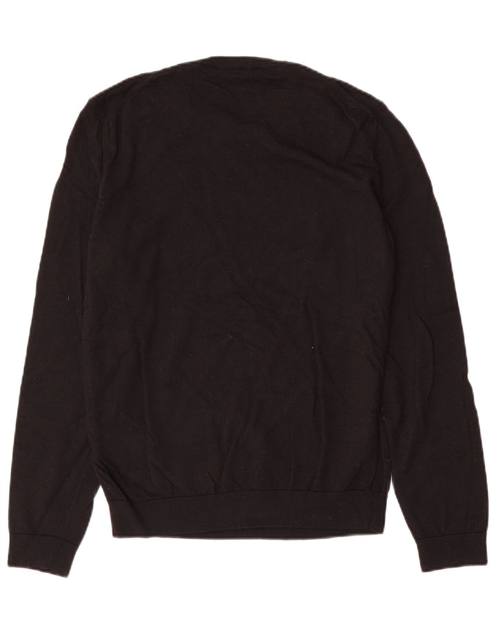 Hugo Boss Pull ras du cou en laine noir moyen homme