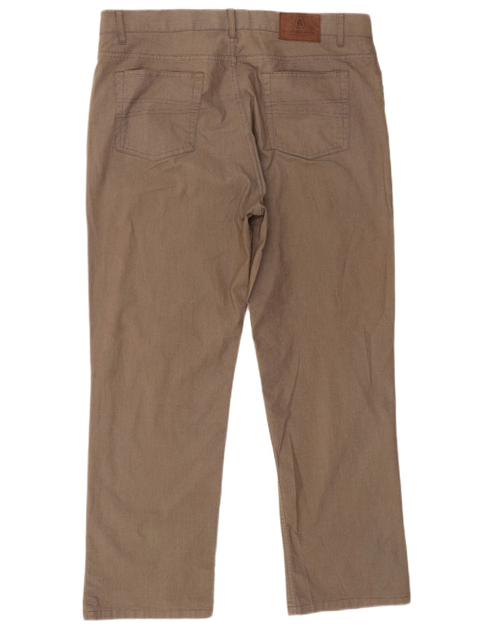 Marks & Spencer Pantalon chino Blue Harbor pour homme W38 L29 à carreaux marron