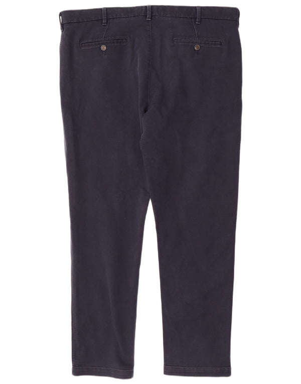 Marks & Spencer Pantalon Chino Slim Homme W42 L33 Bleu Marine Coton