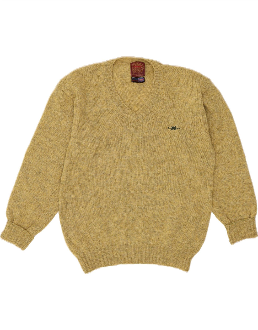 CHARRO Mens V-Neck Jumper Sweater Large Beige New Wool Vintage Charro and Second-Hand Charro from Messina Hembry 