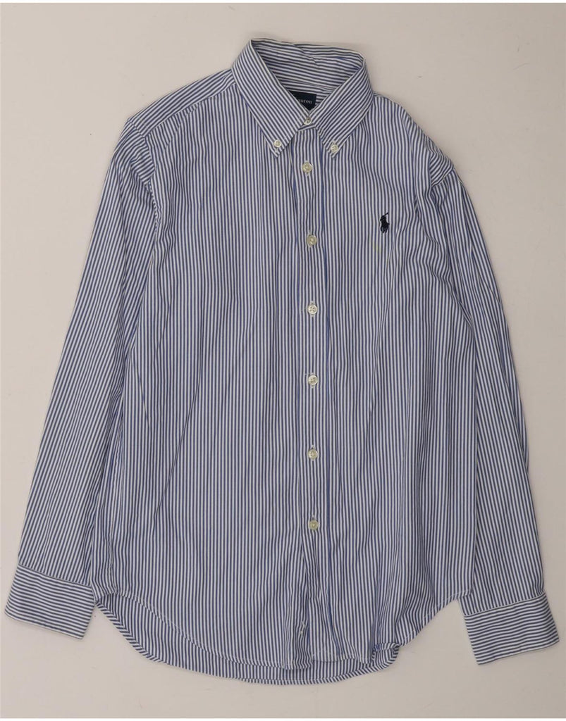RALPH LAUREN Boys Shirt 13-14 Years Blue Pinstripe Cotton Vintage Ralph Lauren and Second-Hand Ralph Lauren from Messina Hembry 
