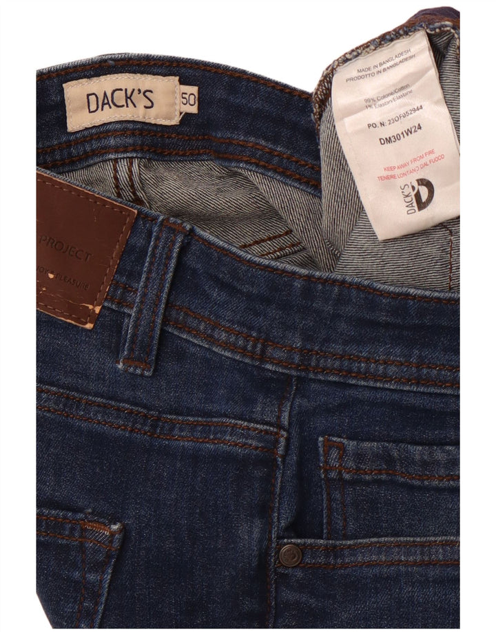 Dack's Jean droit homme IT 50 Large W34 L31 bleu marine coton