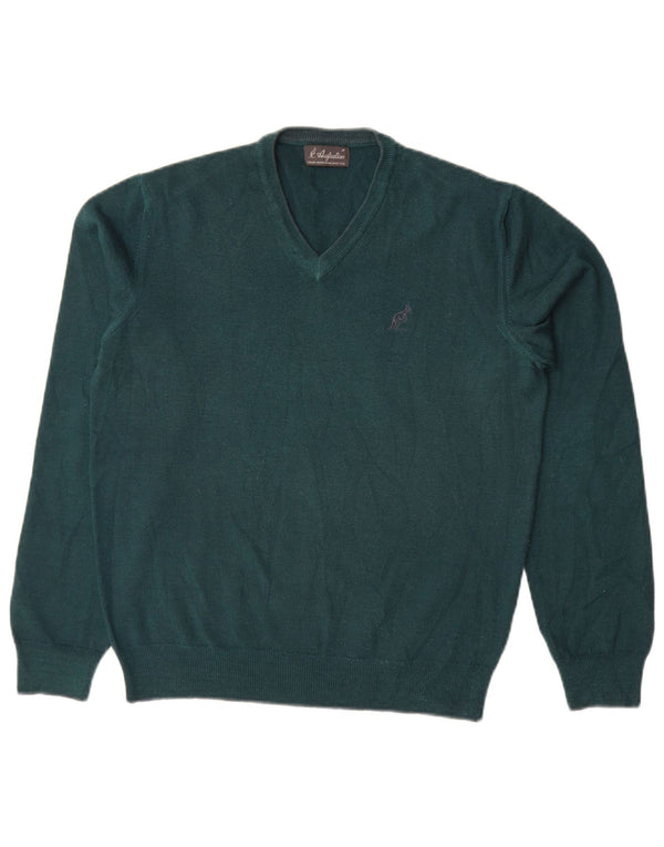 AUSTRALIAN L'ALPINA Pull col V Homme Laine Vert Moyen