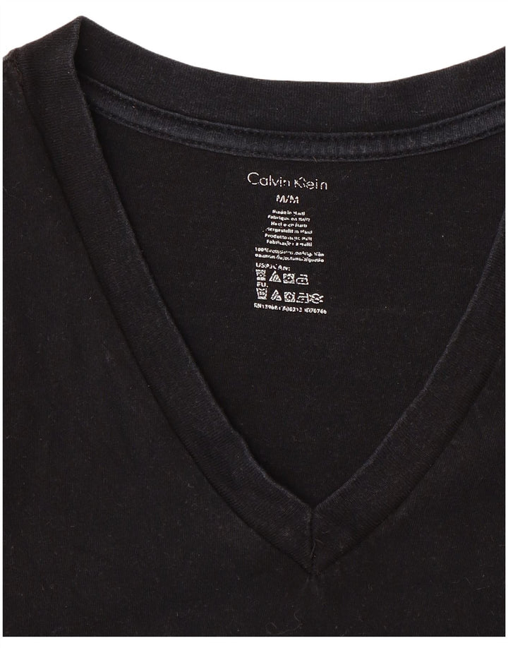 CALVIN KLEIN T-Shirt Homme Noir Moyen Coton