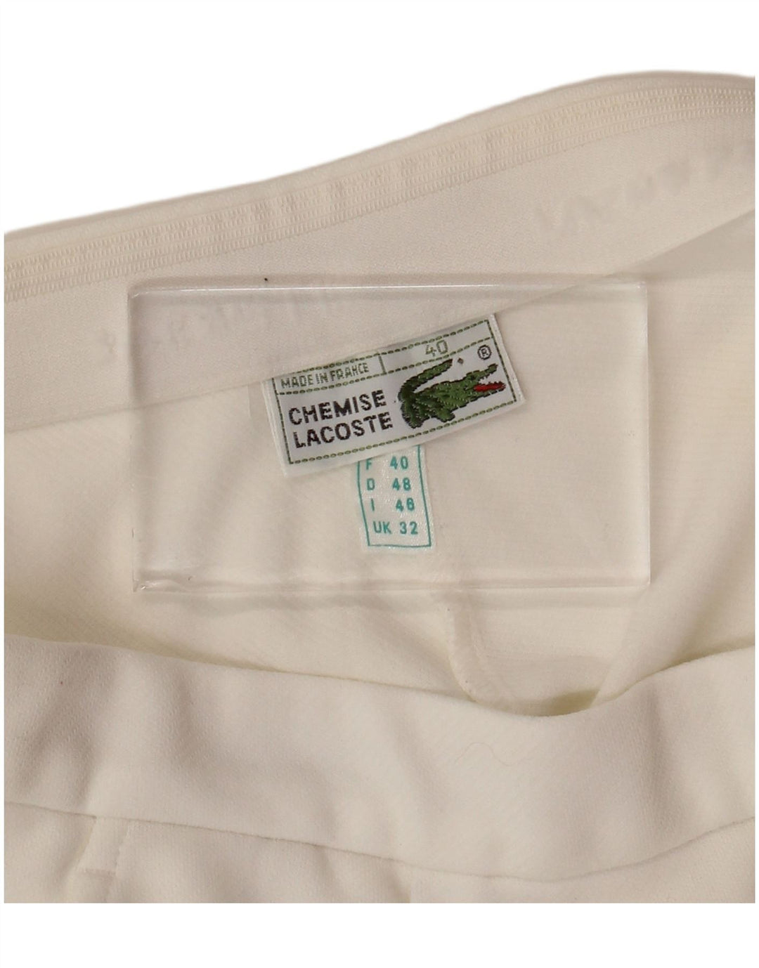 LACOSTE Short Chino Homme W32 Blanc Moyen Polyester