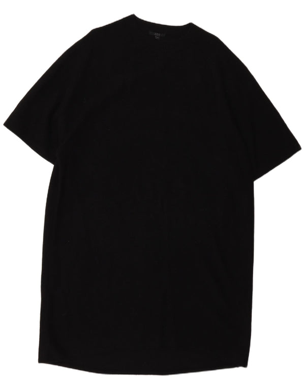 Cos Robe pull surdimensionnée à manches courtes pour femme UK 10 Petite laine noire