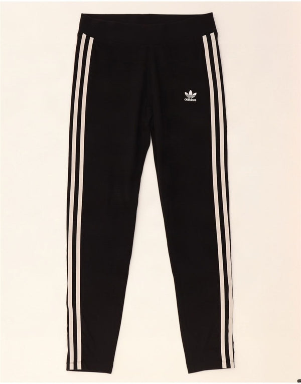 Adidas Leggings Femme UK 14 Coton Noir Moyen
