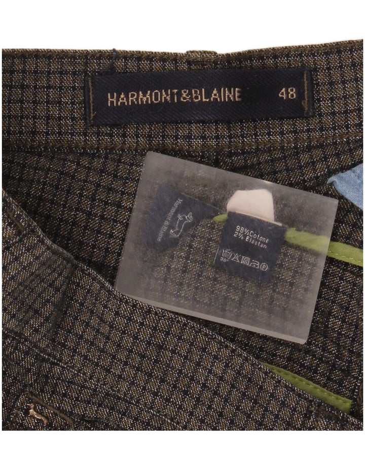 Harmont & Blaine Pantalon décontracté pour homme IT 48 Medium W34 L34 Gris à carreaux