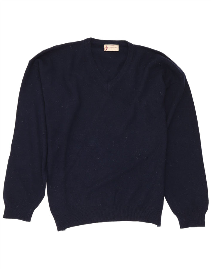 Sergio Tacchini Pull col V pour homme 2XL Bleu marine Laine